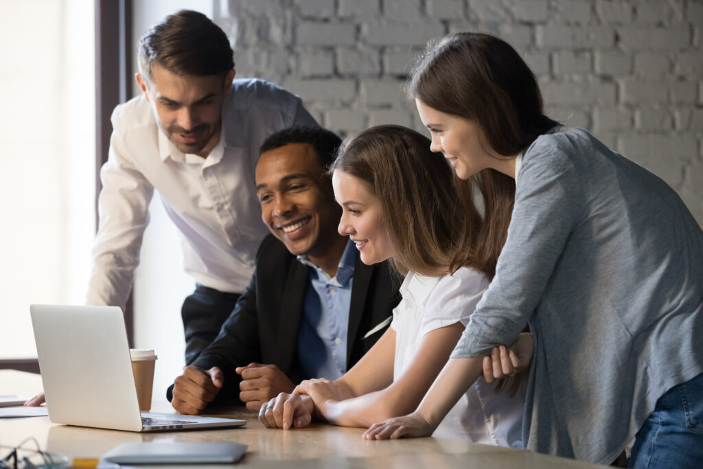 group of people under a sales internship program